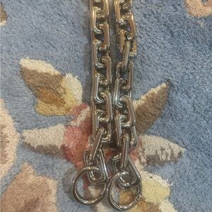 High quality Bottega inspired strap silver chrome purse bag